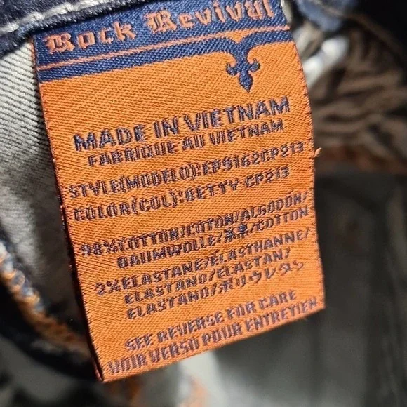 Rock‎ Revival Blue Jeans Crop Betty Size 26 - Picture 7 of 8